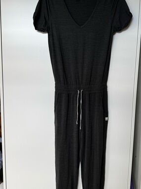 Vuori Dark Gray V-Neck One-Piece Jumpsuit XS